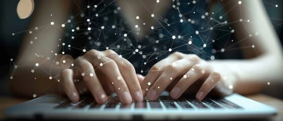 Leinwandbilder - Technology of Artificial Intelligence, Machine Learning, Robots using laptops connected to big data networks, Business data analysis, Marketing banking and financial, Deep Learning, Science and
