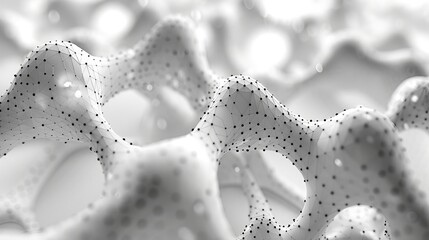Leinwandbilder - Modern 3D graphic with geometric background. Wireframe light connection structure.