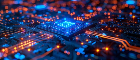Fototapete - In-depth learning. GUI (Graphical User Interface). Artificial Intelligence.