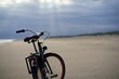 Bicycle parked in beach