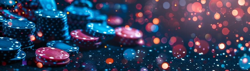 Fototapete - The starry sky casino sees every token wagering on the graph against all odds.