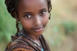 Beautiful ethiopian girl. African portrait. Generate Ai
