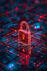 Wall Mural - concept of protecting personal information and ensuring online privacy through robust cybersecurity 