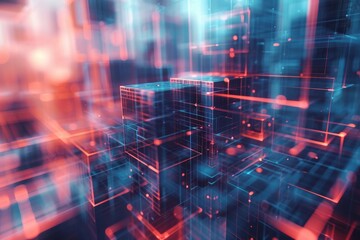 Three-dimensional software architecture.