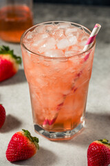 Wall Mural - Cold Refreshing Strawberry Soda