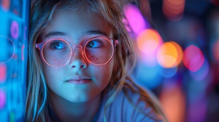 Leinwandbilder - Kids learn engineering professions, software development, robotics technology, 3D printing, game development remotely using a laptop.