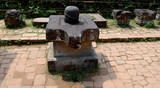 Fototapeta Paryż - Yoni and lingam sculpture, My Son, Vietnam, a UNESCO World Heritage site
