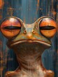 funny frog with big eyes