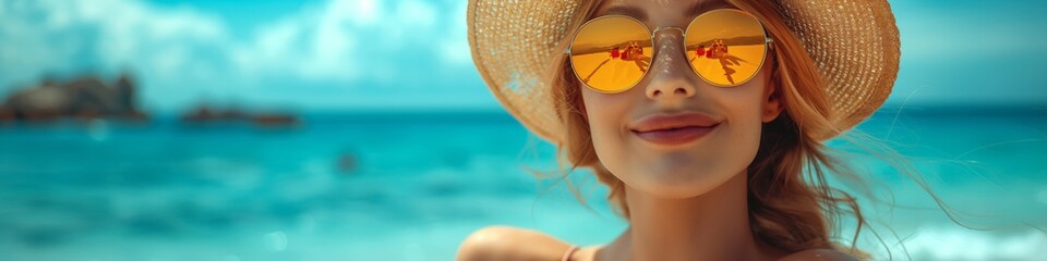 Canvas Print - woman photo in the summertime
