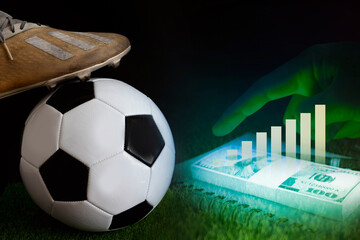 Wall Mural - Sport Business Management , Football Club Financial Rule , Soccer Betting 