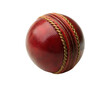 3d rendering of a red cricket ball isolated on transparent background