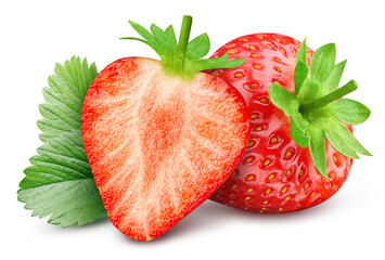 Wall Mural - Strawberry isolated on white background