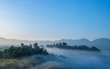 Beautful Sunrise Over The Valley In Kathmandu, Nepal. 