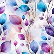 Seamless beautiful decorative purple floral pattern background