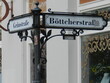 Cartello stradale Bötterstrasse a Köpenick, Berlino, Germania