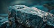 professional photography, macro photography The surface of the rock is fractured and has sharp edges . the background is blurred. front view