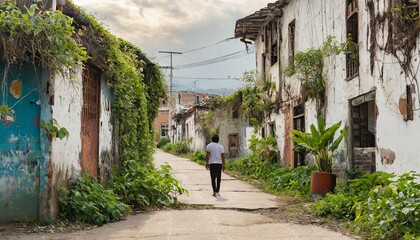 Paisaje apocaliptico civilizacion ruinas ciudad