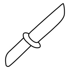 Poster - A colored design icon of knife

