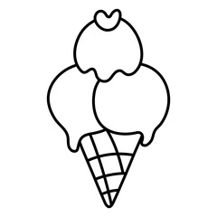 Sticker - Perfect design icon of ice cream

