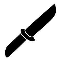 Poster - A colored design icon of knife

