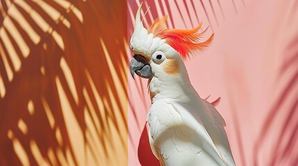 Wall Mural - Palm Cockatoo on colored background