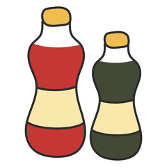 Canvas Print - Modern design icon of bottles

