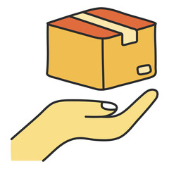 Sticker - Premium download icon of parcel care

