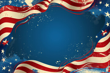 Wall Mural - USA flag background design for independence, veterans, labor, memorial day, army birthday. Generative AI