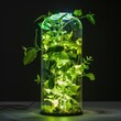 A bioengineered plant that glows in the presence of certain animals serving as a natural alarm system