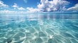 A pure crystal-clear water surface