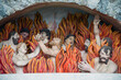 Sculpture of hell fire in the Upper Church on Ostry vrch hill at Banska Stiavnica, Slovakia