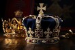 minimalistic design king charles, england king, British flag and crown
