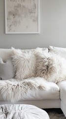 Wall Mural - fur pillow.