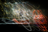 Fototapeta Dmuchawce - Night city lights abstract