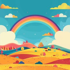 Poster - Rainbow cartoon.