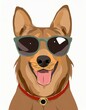 Hund mit Sonnenbrille