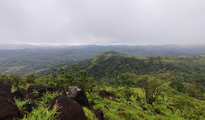 landscape with fog