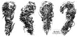 Bio-Mechanicl tattoo design AI concept illustration 4