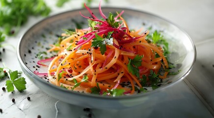 Wall Mural - Close Up of Nourishing Bowl of Food on Table