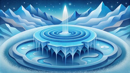 Poster - The soothing flow of liquid frozen in time capturing the beauty and serenity of Aqueous Ripple.