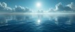 Heavenly background - sunlight reflected in the sea, light from heaven