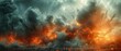 Big disaster abstract picture - dramatic background