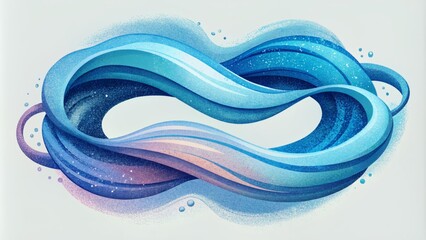 Poster - Fluid ribbons of ink intertwining and creating a weblike effect in the water.