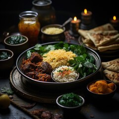 Wall Mural - Traditional Eastern Asian Arabic food Generative AI