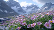 resilience of alpine flowers blooming in harsh mountain environments