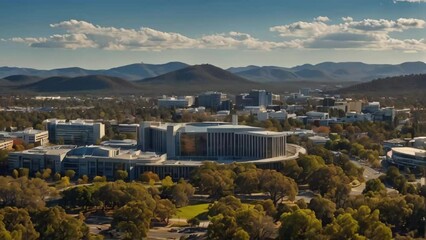 Wall Mural - magnificent city Canberra panorama