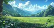 screenshot from an anime, beautiful background