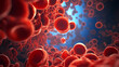 © ma - 3D rendering of red blood cells in vein with depth of field