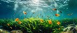 Celebrating World Seagrass Day Through Underwater Photography: Showcasing Marine Life Conservation and Beauty. Concept Underwater Photography, Marine Life Conservation, World Seagrass Day