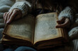 Immersed in an Ancient Tome: A Cozy Reading Moment